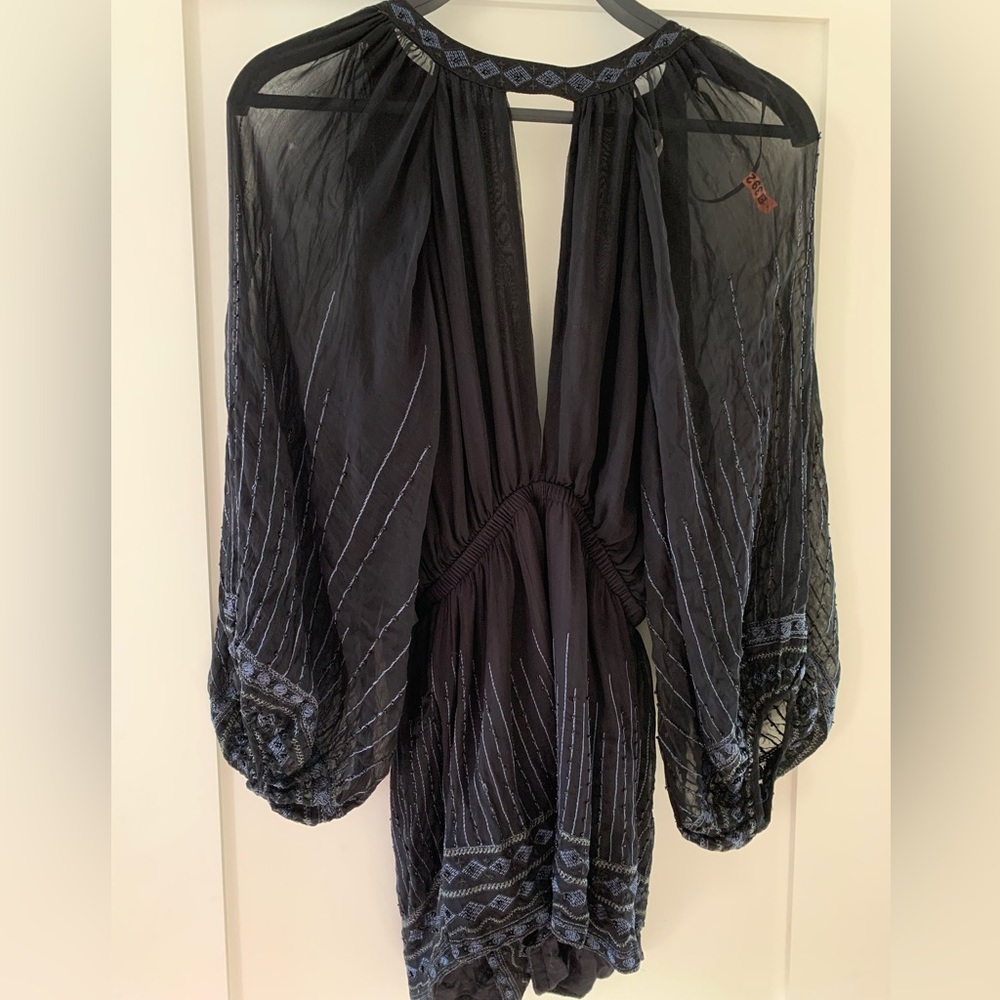 Free people boho beaded romper